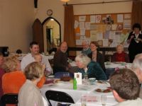 the congregation in the hall